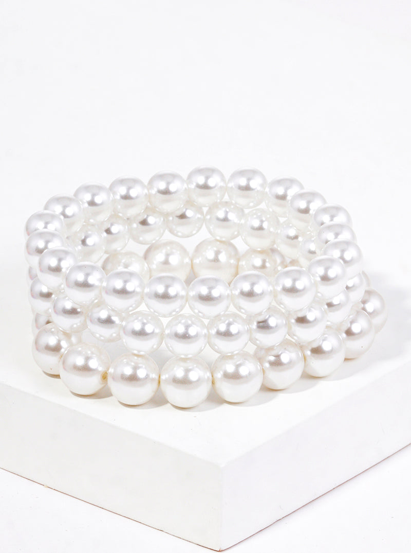 10 And 12mm Ball Bead Stretch Stackable Bracelet