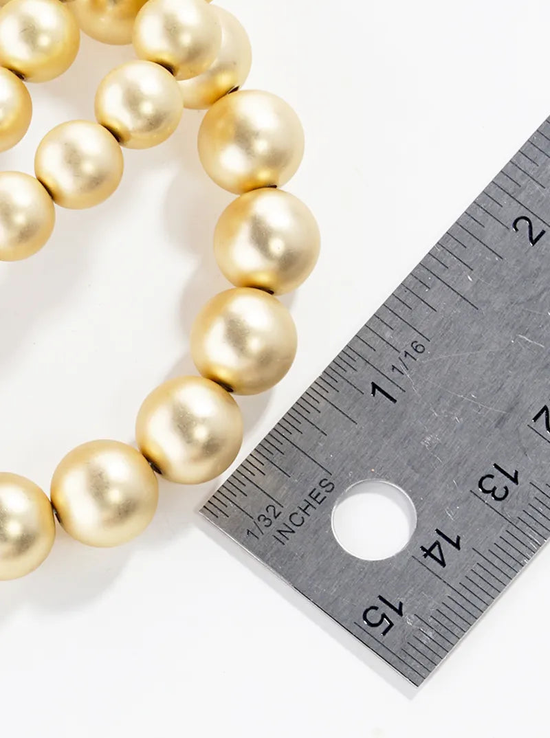 10 And 12mm Ball Bead Stretch Stackable Bracelet