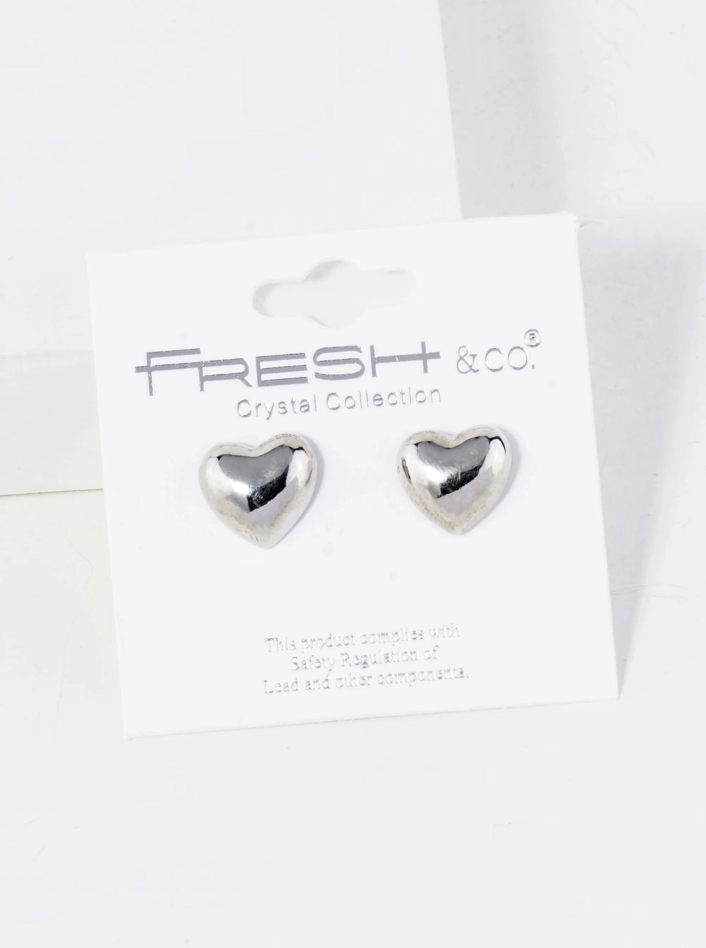 10mm Dainty Puffy Heart Stud Earrings