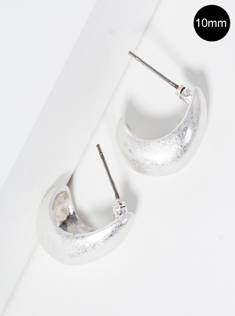 10mm Metal Bold Hoop Earrings