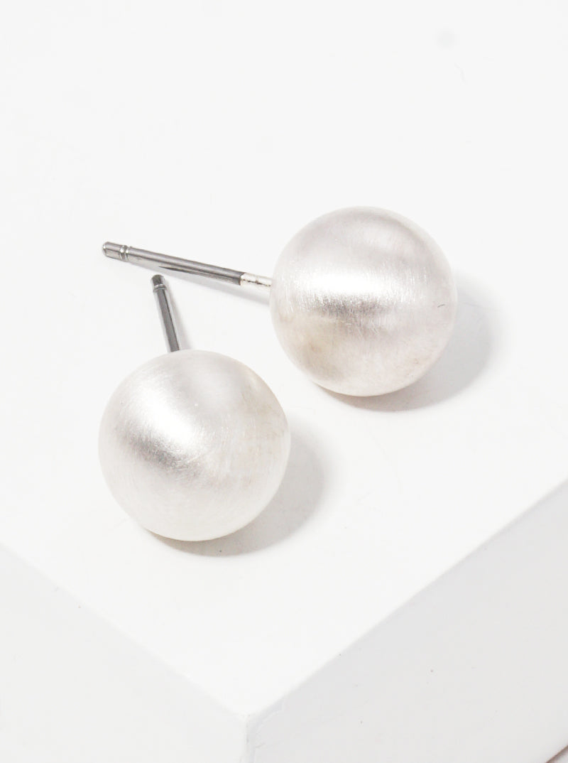 10mm Plated Resin Ball Bead Post Stud Earrings
