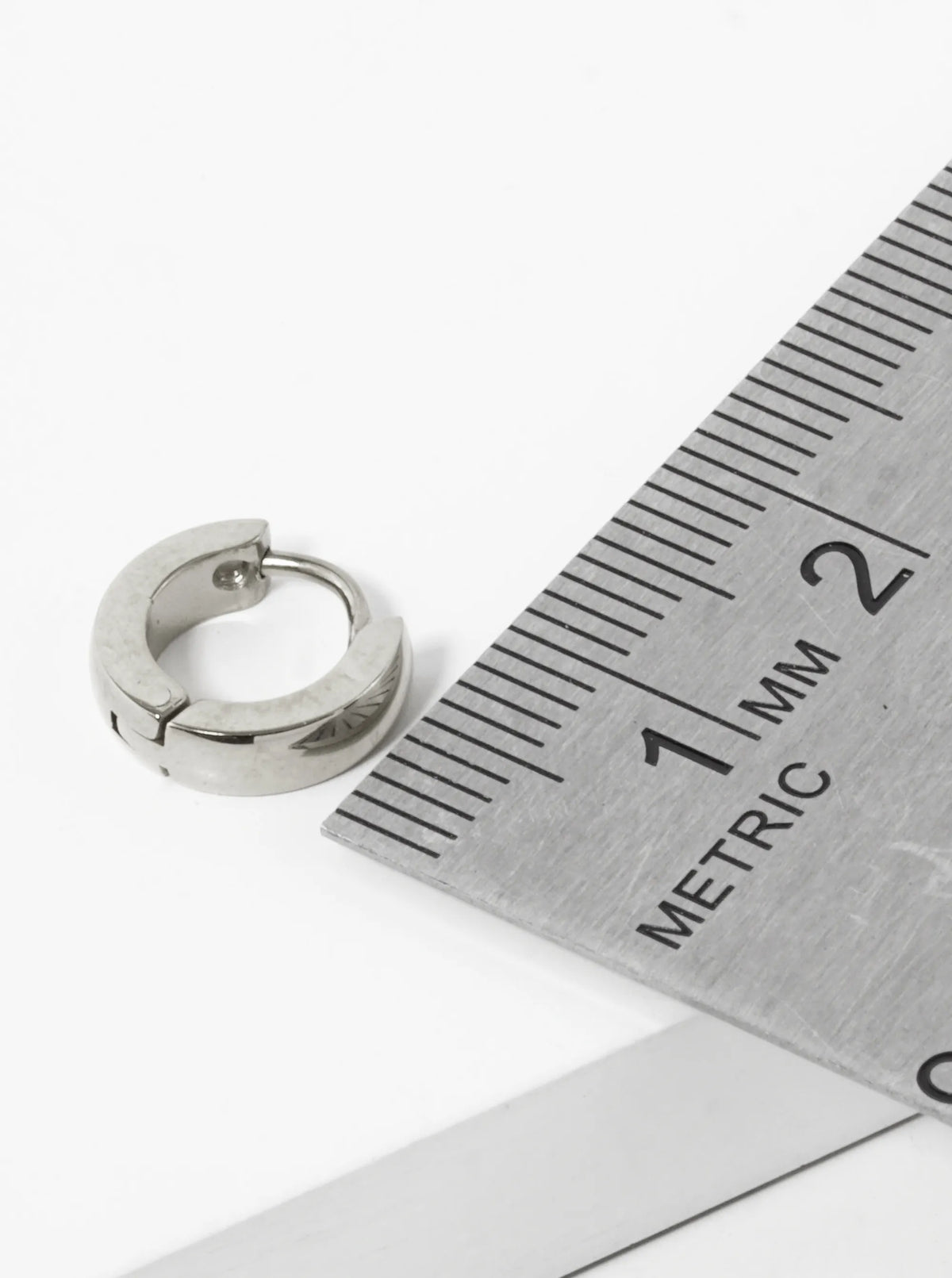 10mm Stainless Steel Huggie Hoop Earrings