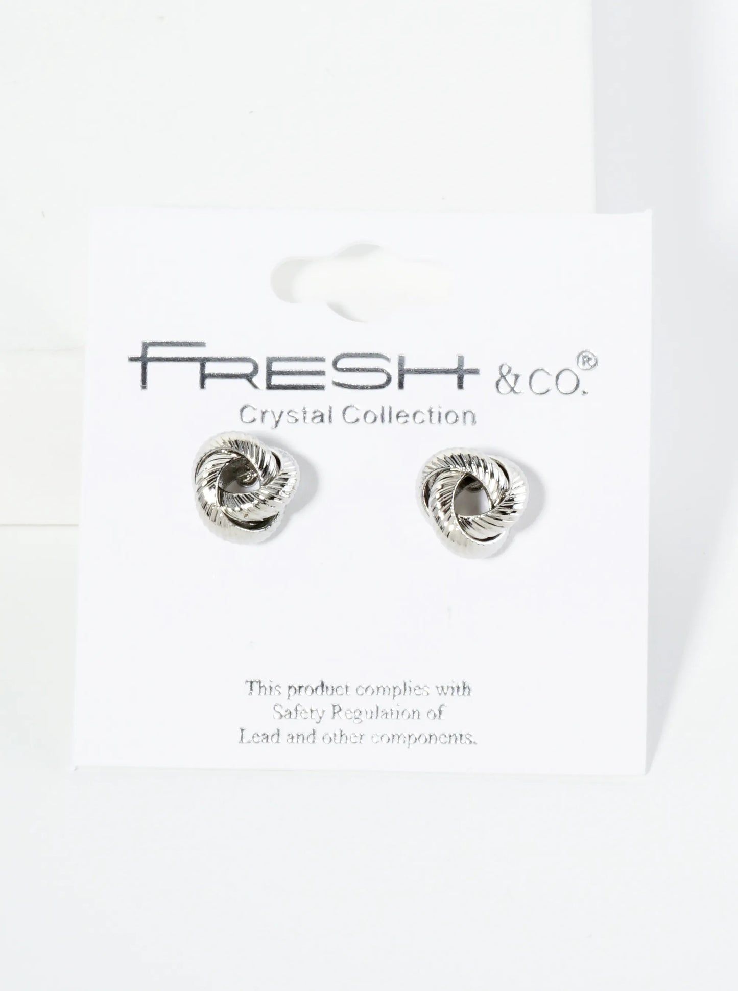 10mm Textured Classic Love Knot Stud Earrings