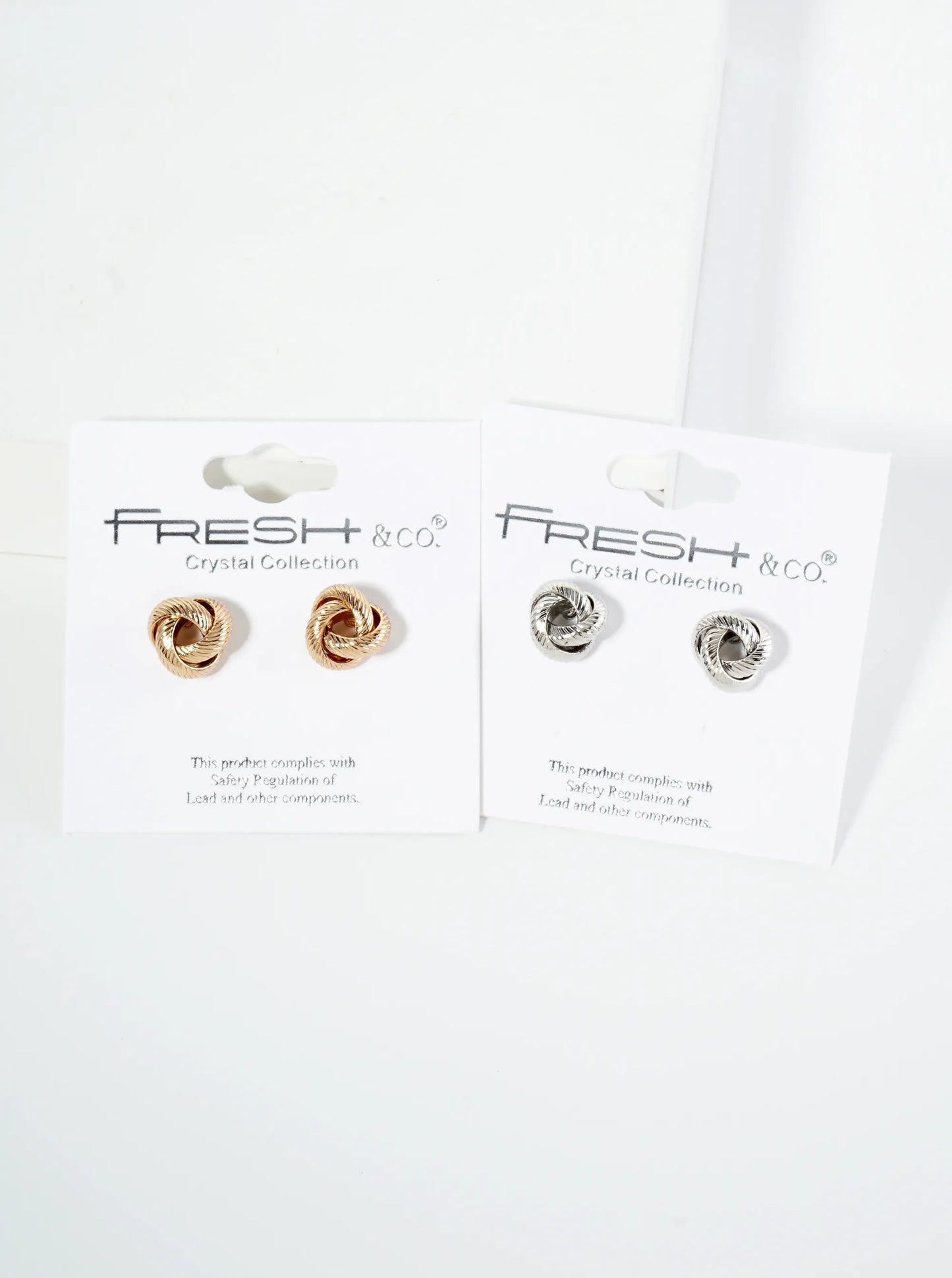 10mm Textured Classic Love Knot Stud Earrings