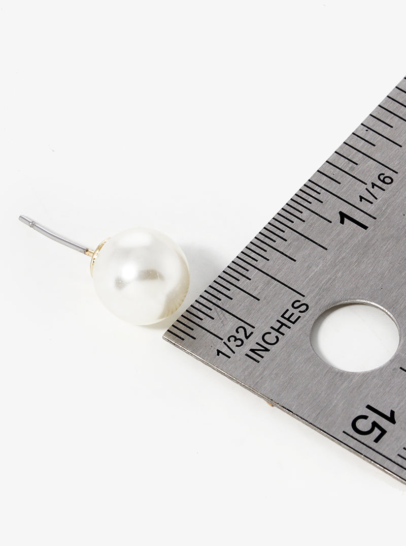 8mm Pearl Post Stud Earrings