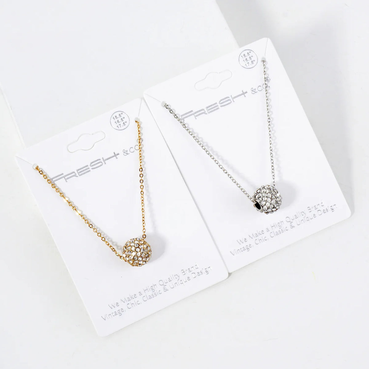 12mm Crystal-Pave Ball Pendant Necklace