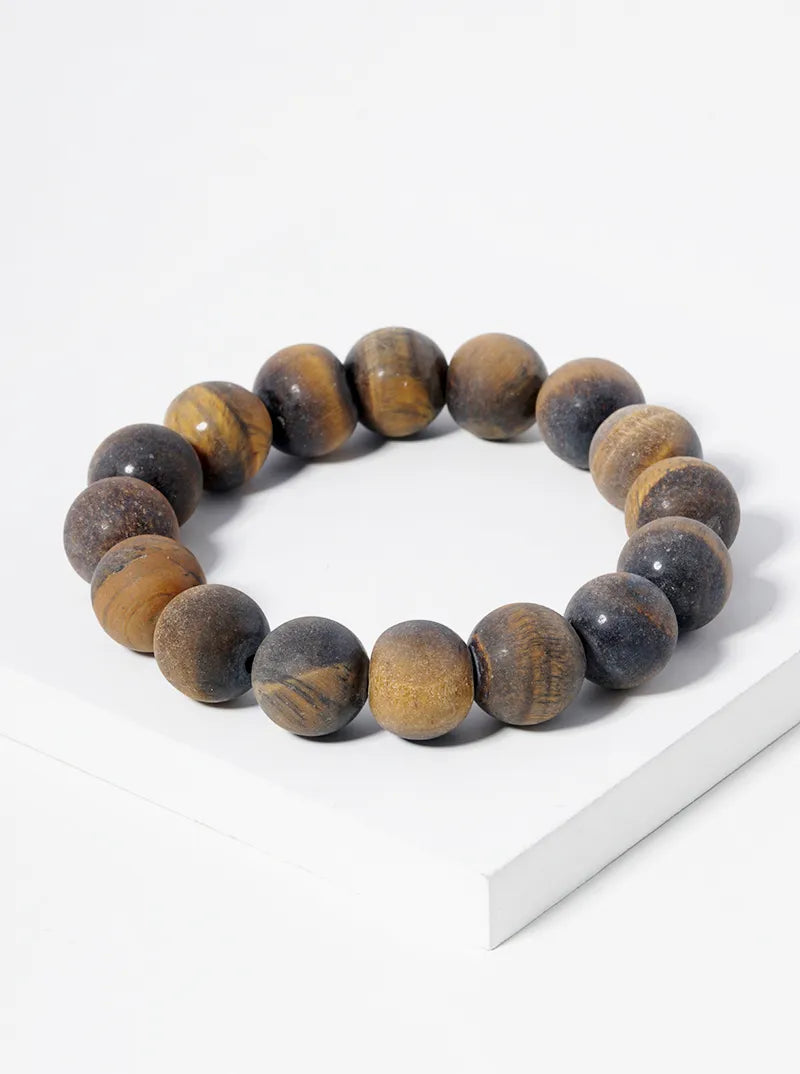 12mm Semiprecious Stone Stretch Bracelet