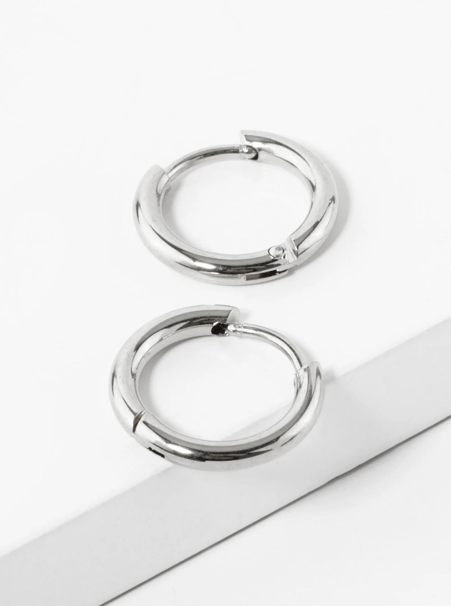 12mm Stainless Steel Huggie Hoop Earrings