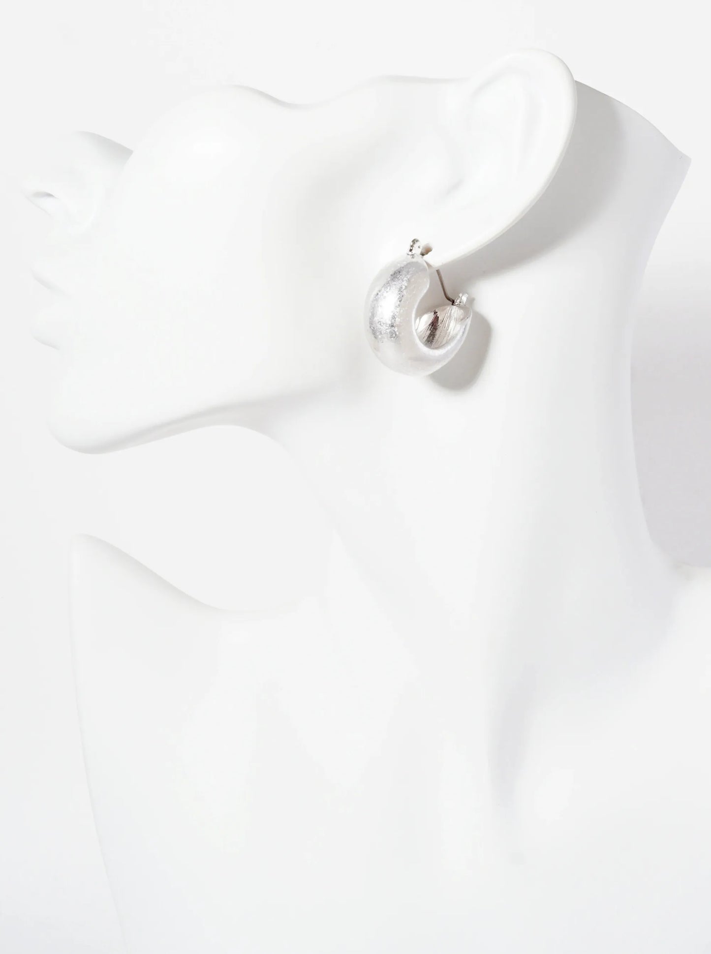 12mm Wide 25mm Latch-Back Hoop Earrings With-Titanium-Post