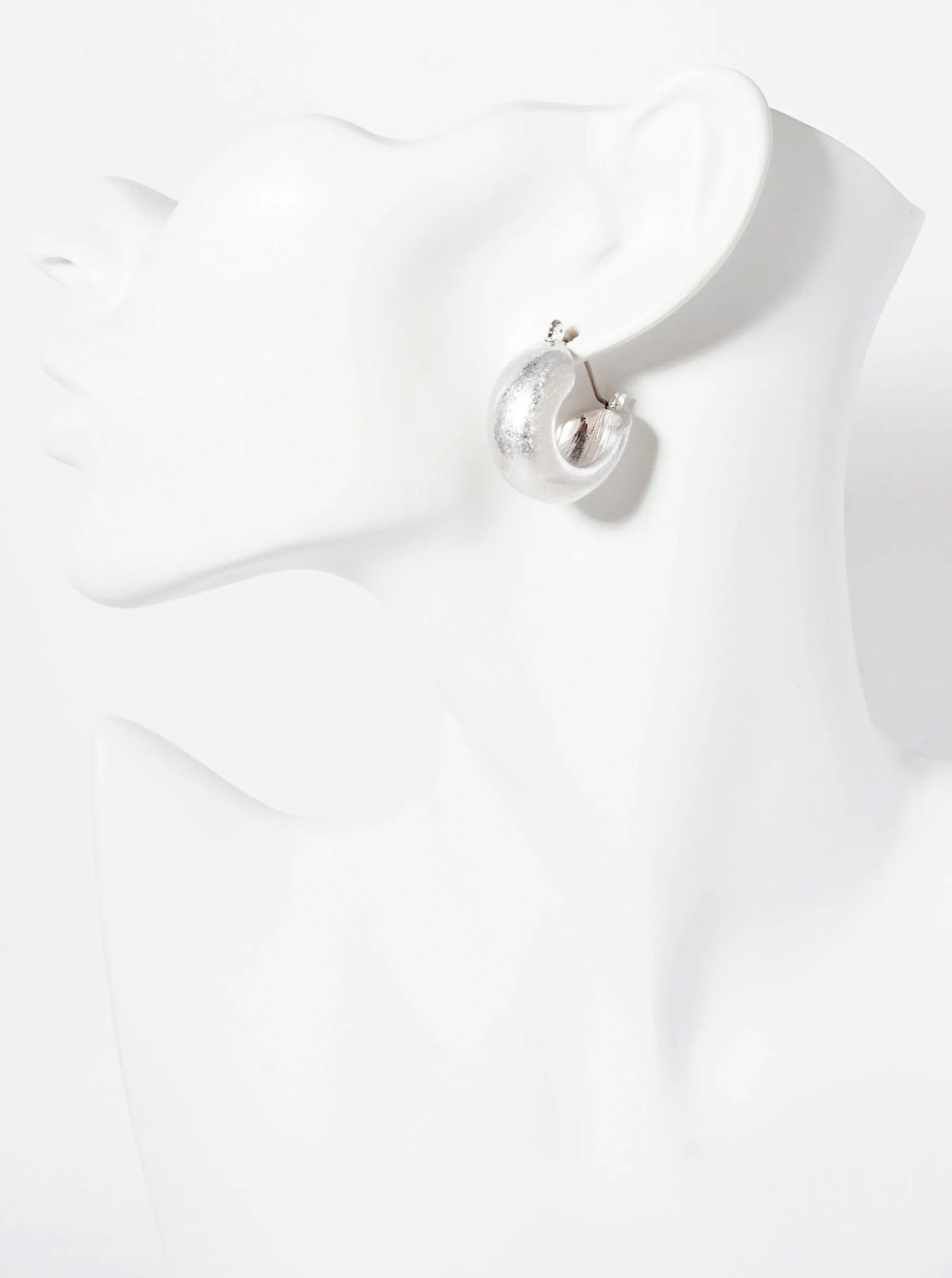 12mm Wide 25mm Latch-Back Hoop Earrings With-Titanium-Post