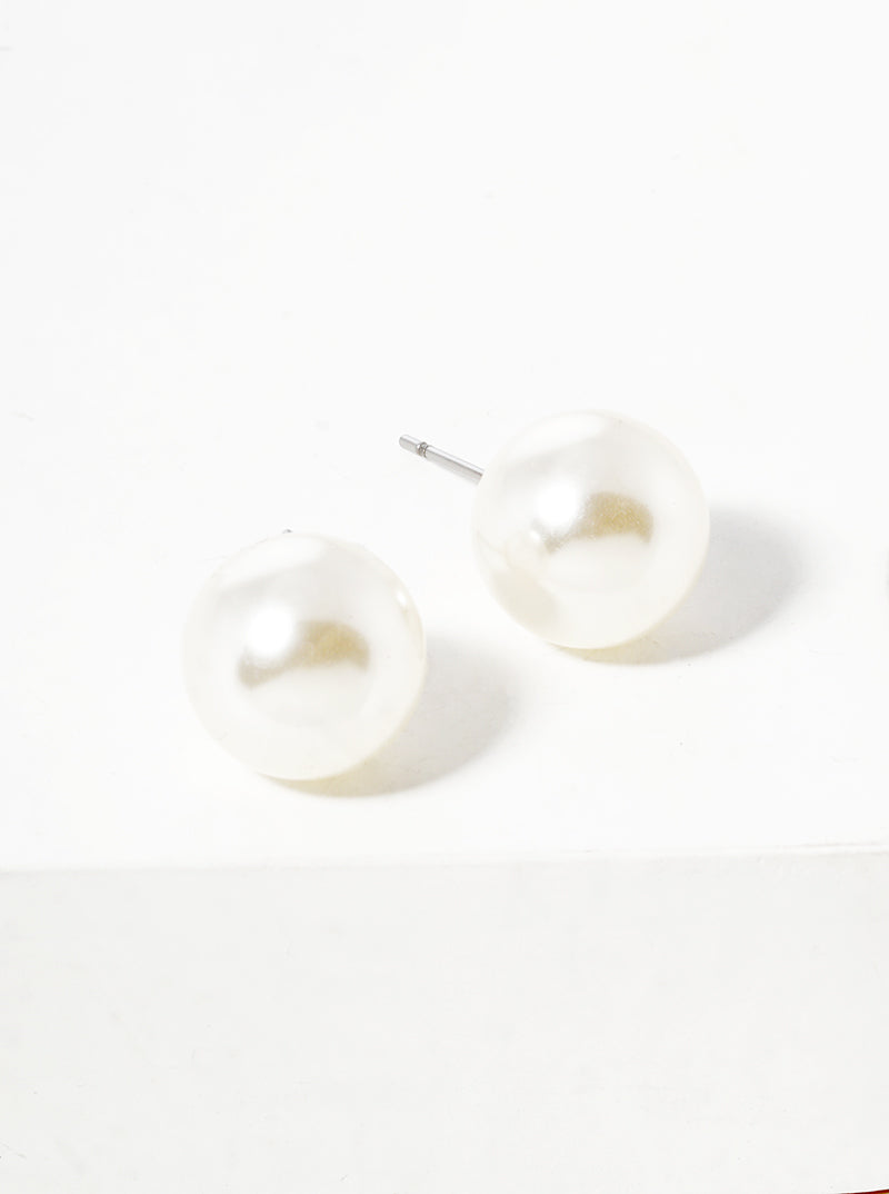 10mm Pearl Post Stud Earrings