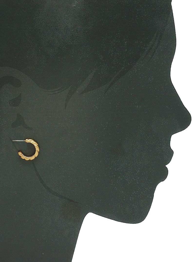 13mm Metal Ropelike Dainty Hoop Earrings