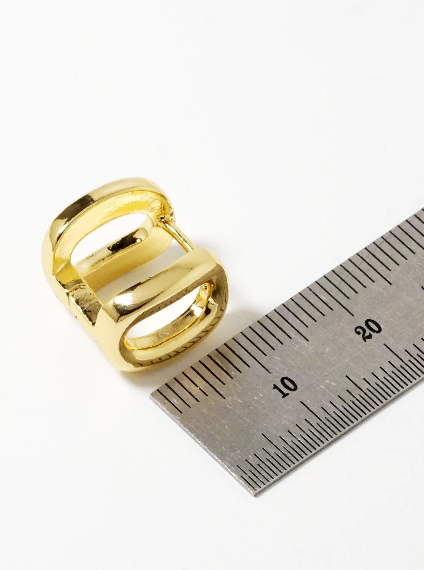 14K Gold Dipped 13mm Minimalist Huggie Hoop Earrings