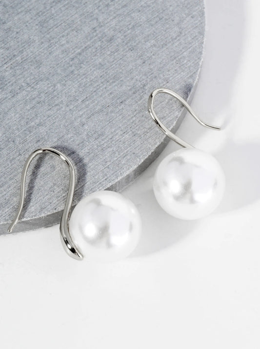 14K Gold Dipped 13mm Pearl Drop Earrings