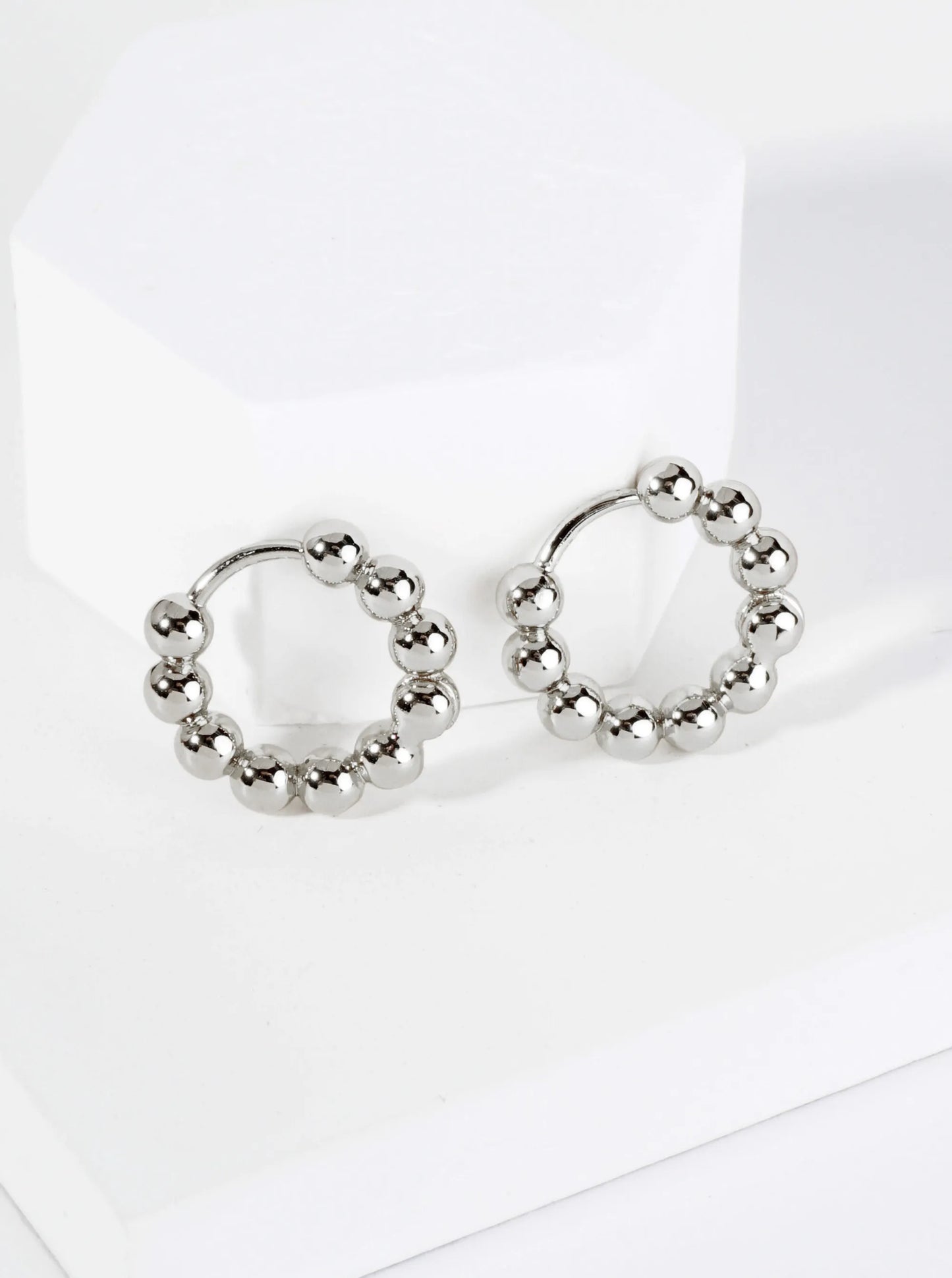 14K Gold Dipped 15mm Brass Ball Hoop Earrings