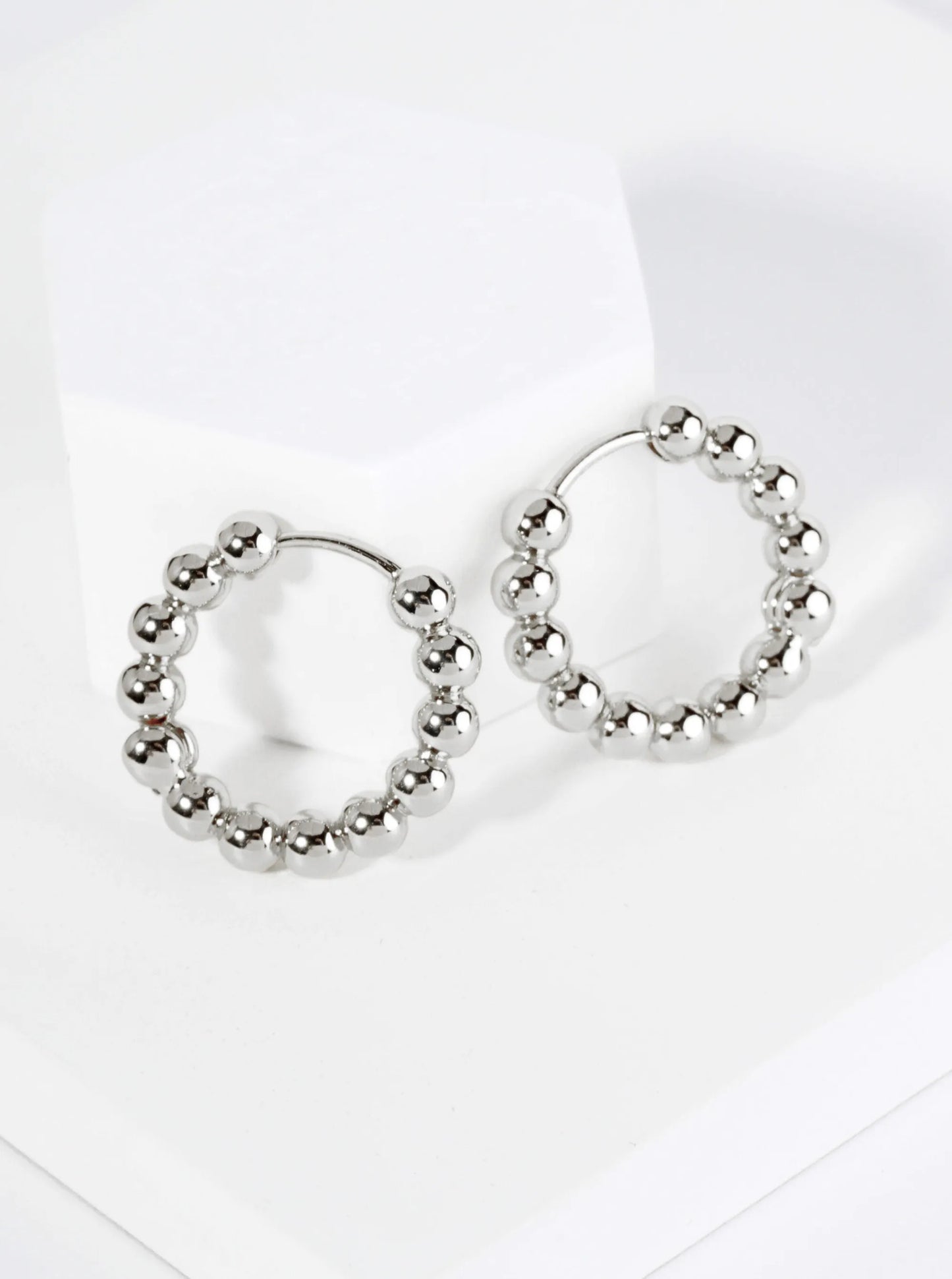 14K Gold Dipped 15mm Brass Ball Hoop Earrings