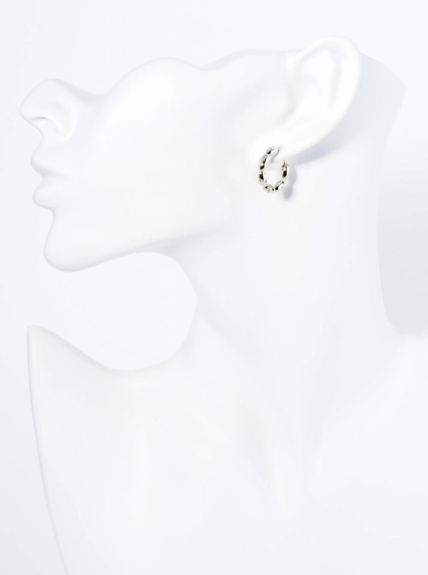 14K Gold Dipped 15mm Puffy Oval Huggie Hoop Earrings