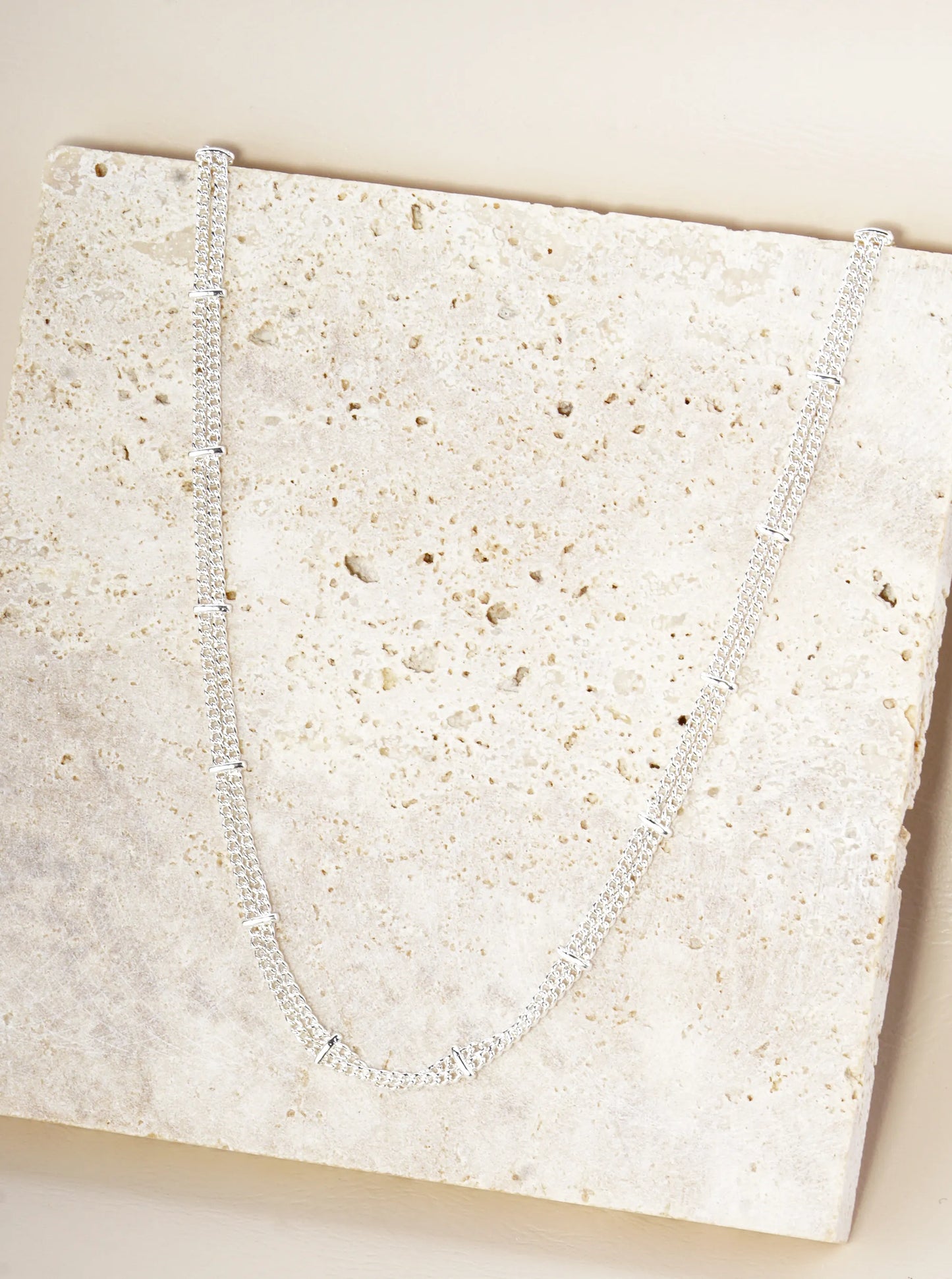 14K Gold Dipped 16 Inch Double Satellite Chain Necklace