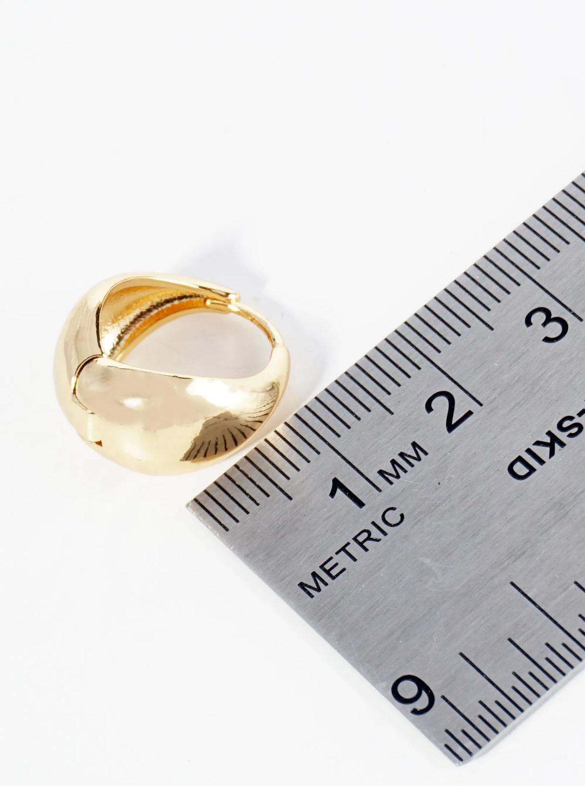 14K Gold Dipped 17mm Bold Huggie Hoop Earrings