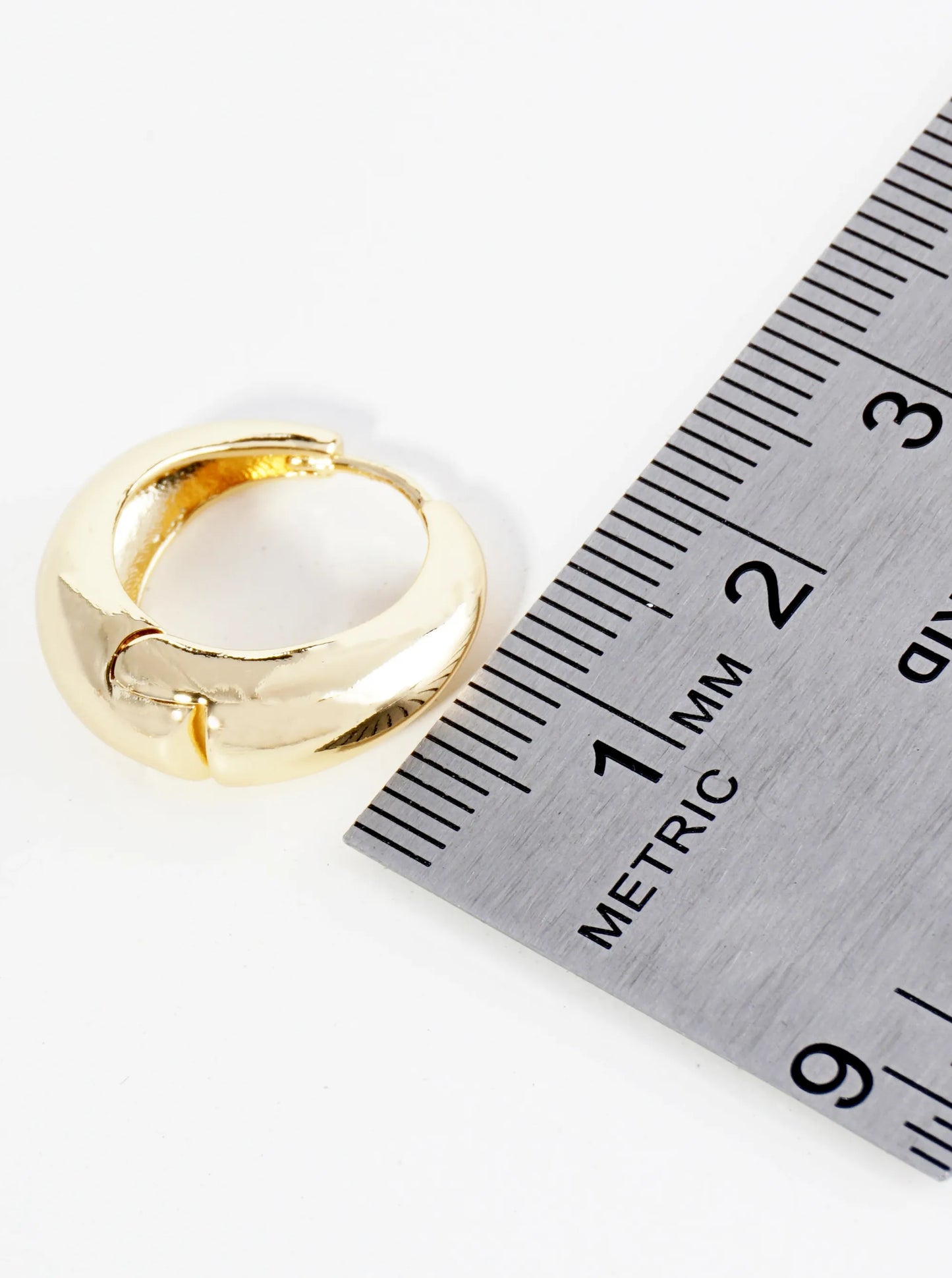 14K Gold Dipped 18mm Brass Hoop Earrings