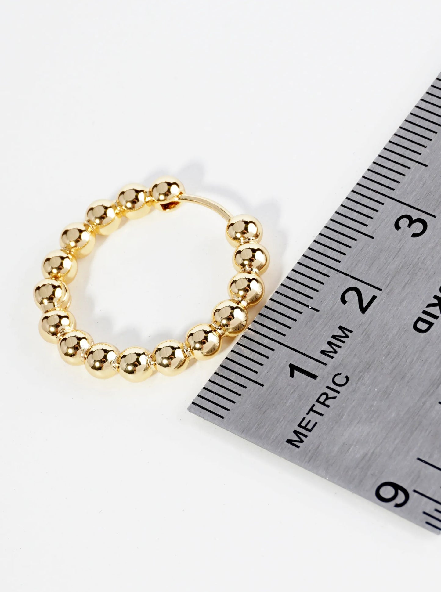 14K Gold Dipped 20mm Brass Ball Hoop Earrings