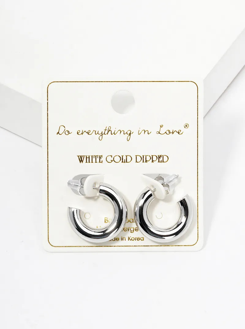 14K Gold Dipped 20mm Brass Bold Open Hoop Earrings