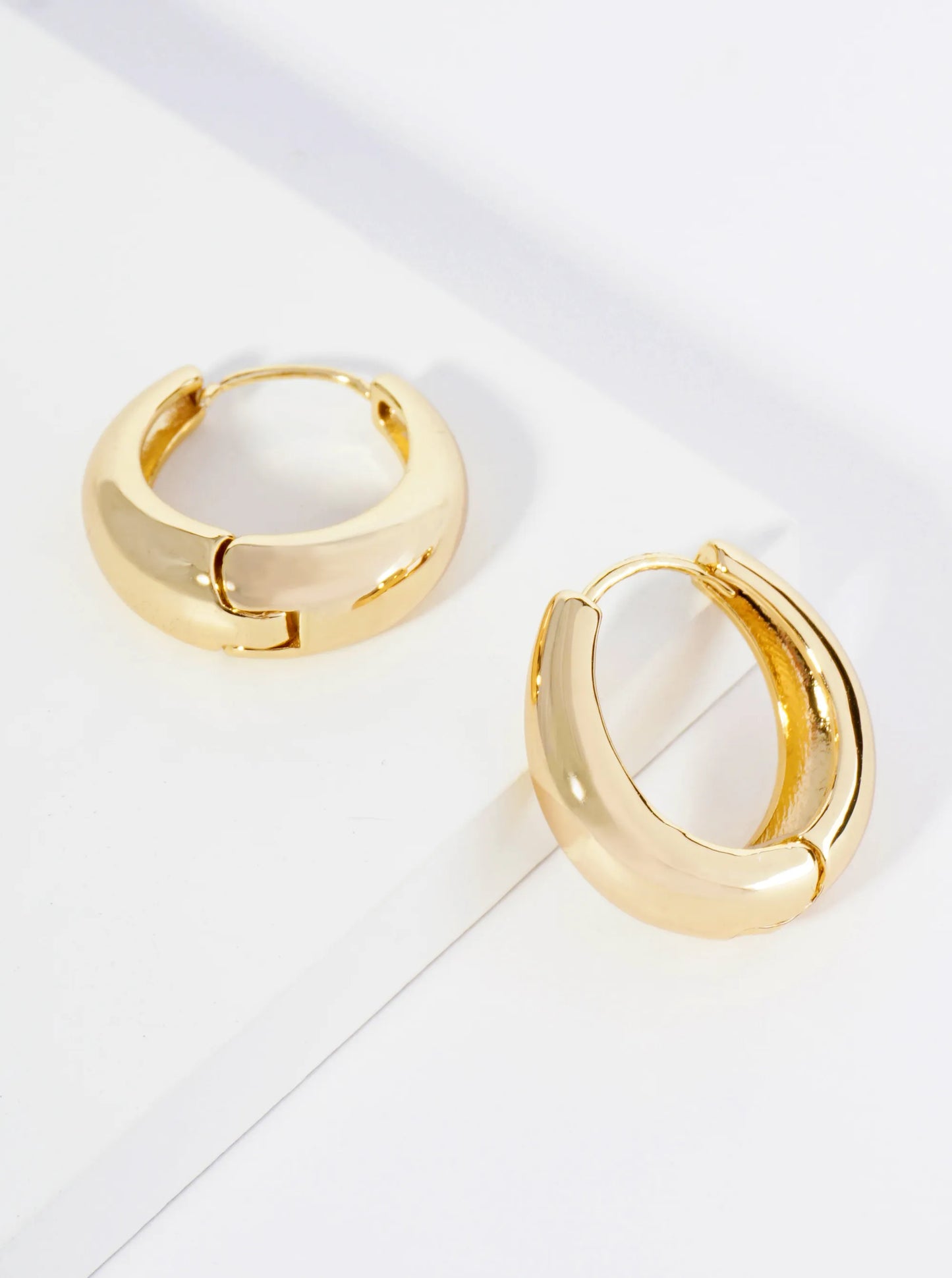 14K Gold Dipped 20mm Brass Hoop Earrings