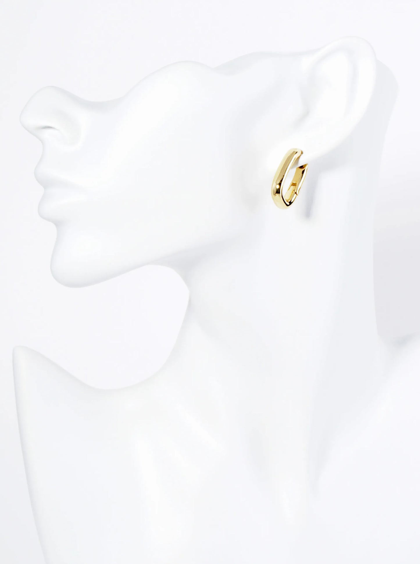 14K Gold Dipped 20mm Brass Huggie Hoop Earrings