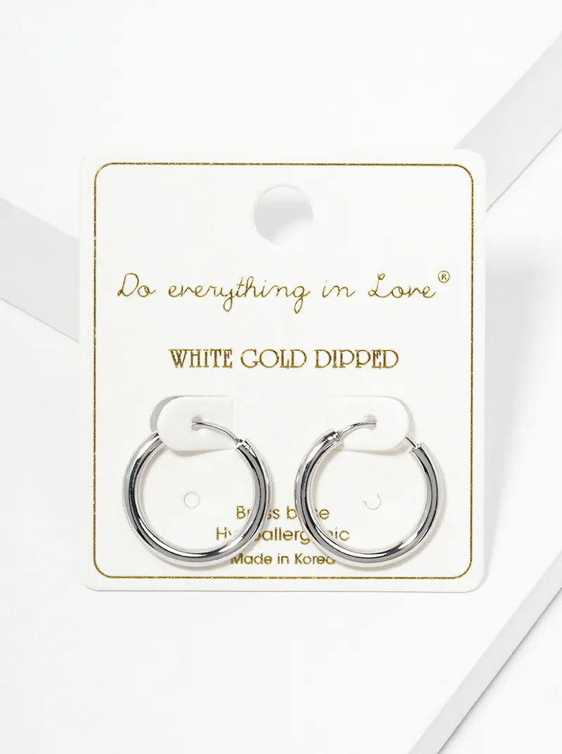 14K Gold Dipped 20mm Hinged Hoop Earrings