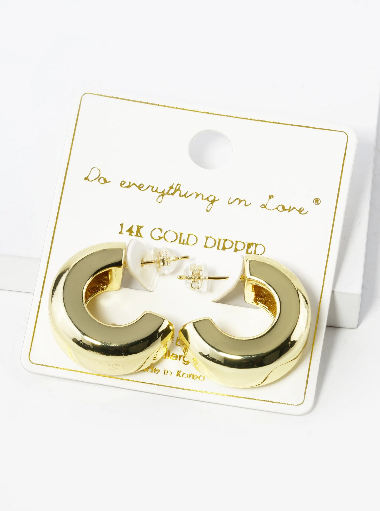 14K Gold Dipped 25mm Bold Open Hoop Earrings