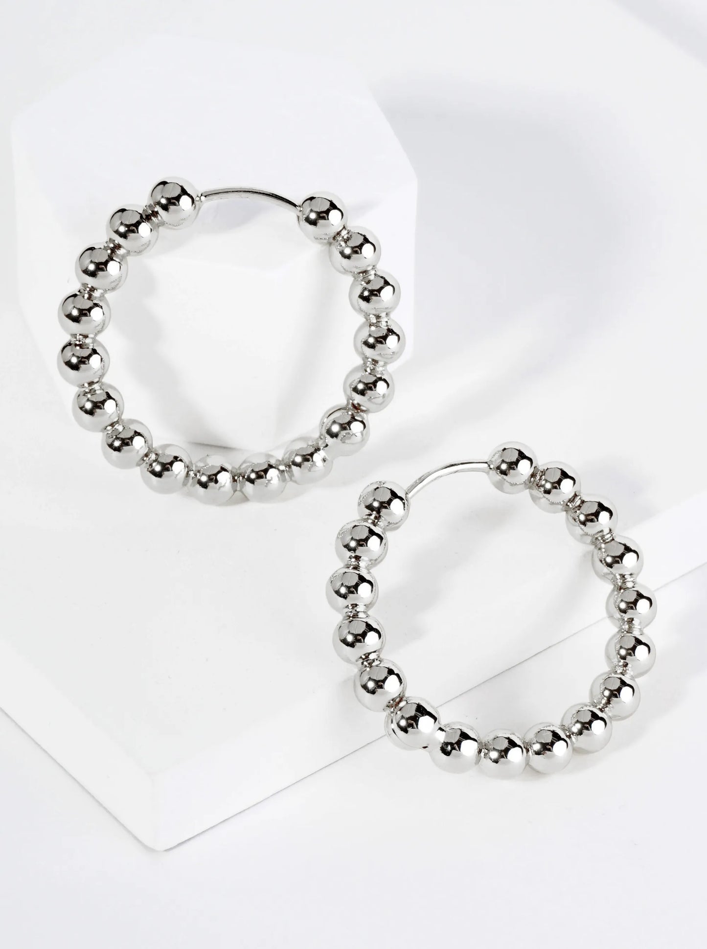 14K Gold Dipped 25mm Brass Ball Hoop Earrings