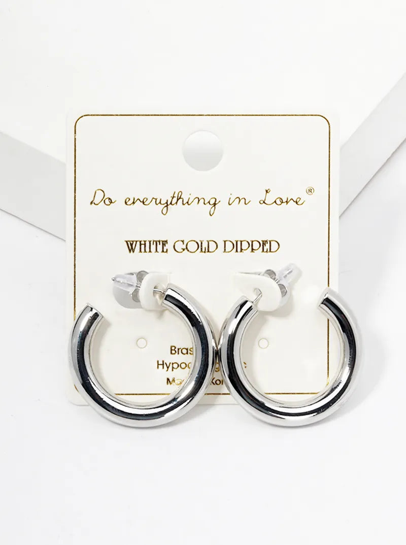 14K Gold Dipped 30mm Brass Bold Open Hoop Earrings