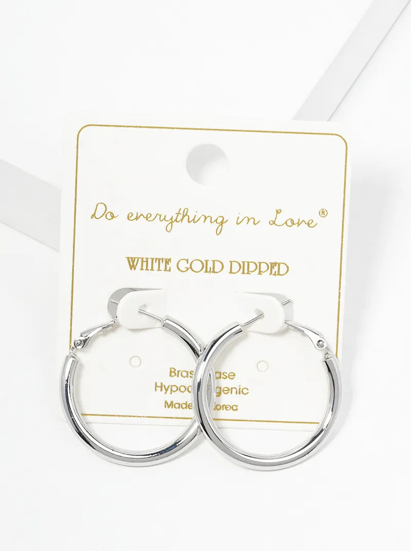 14K Gold Dipped 30mm Hinged Hoop Earrings
