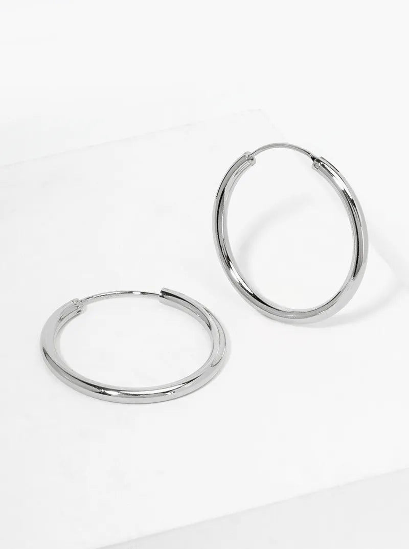 14K Gold Dipped 30mm Hinged Hoop Earrings