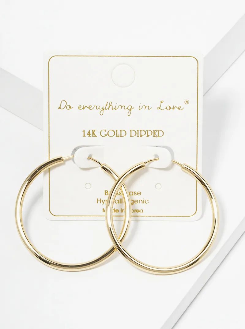 14K-Gold-Dipped 40mm Endless Hoop Earrings