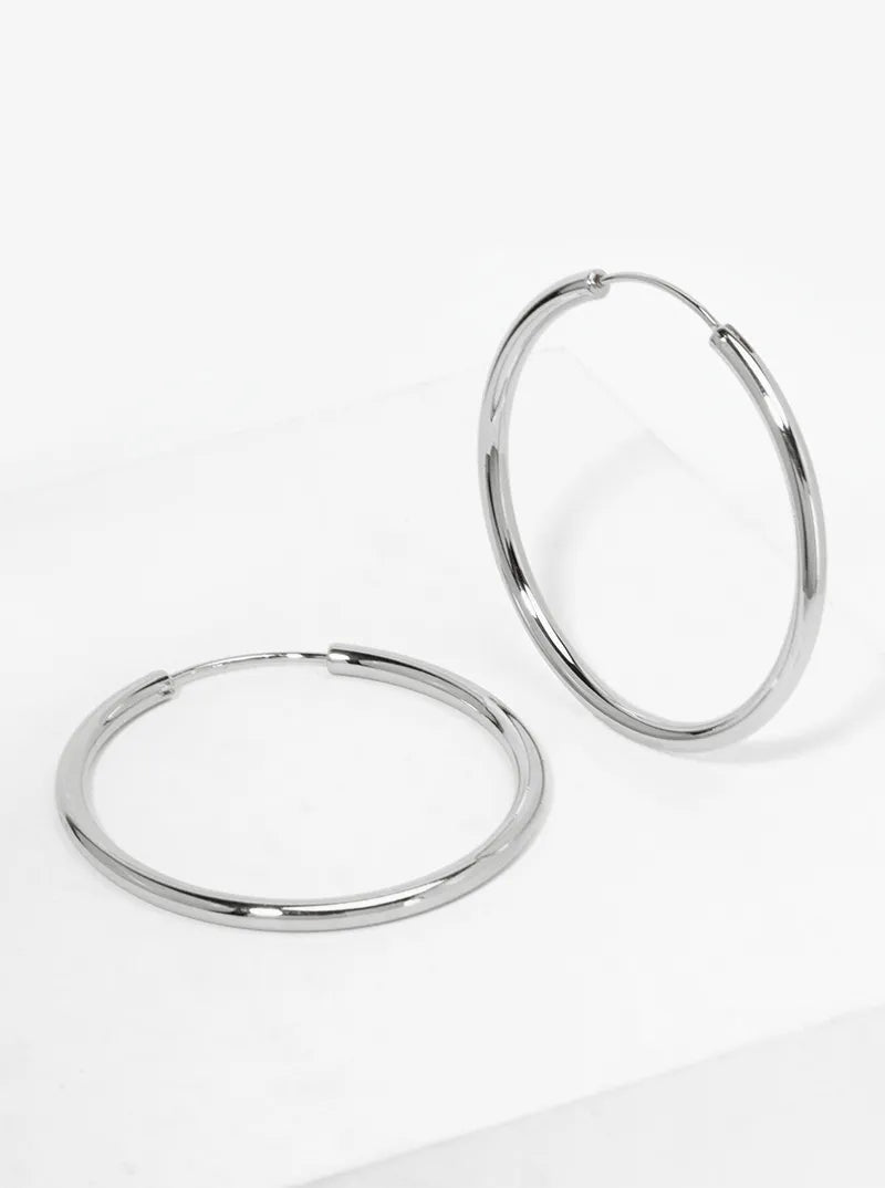 14K-Gold-Dipped 40mm Endless Hoop Earrings