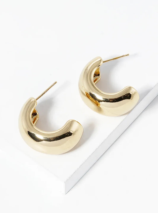 14K Gold Dipped Bold 20mm Open Hoop Earrings