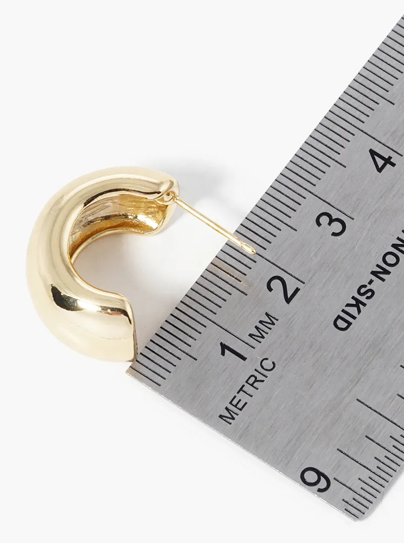 14K Gold Dipped Bold 20mm Open Hoop Earrings