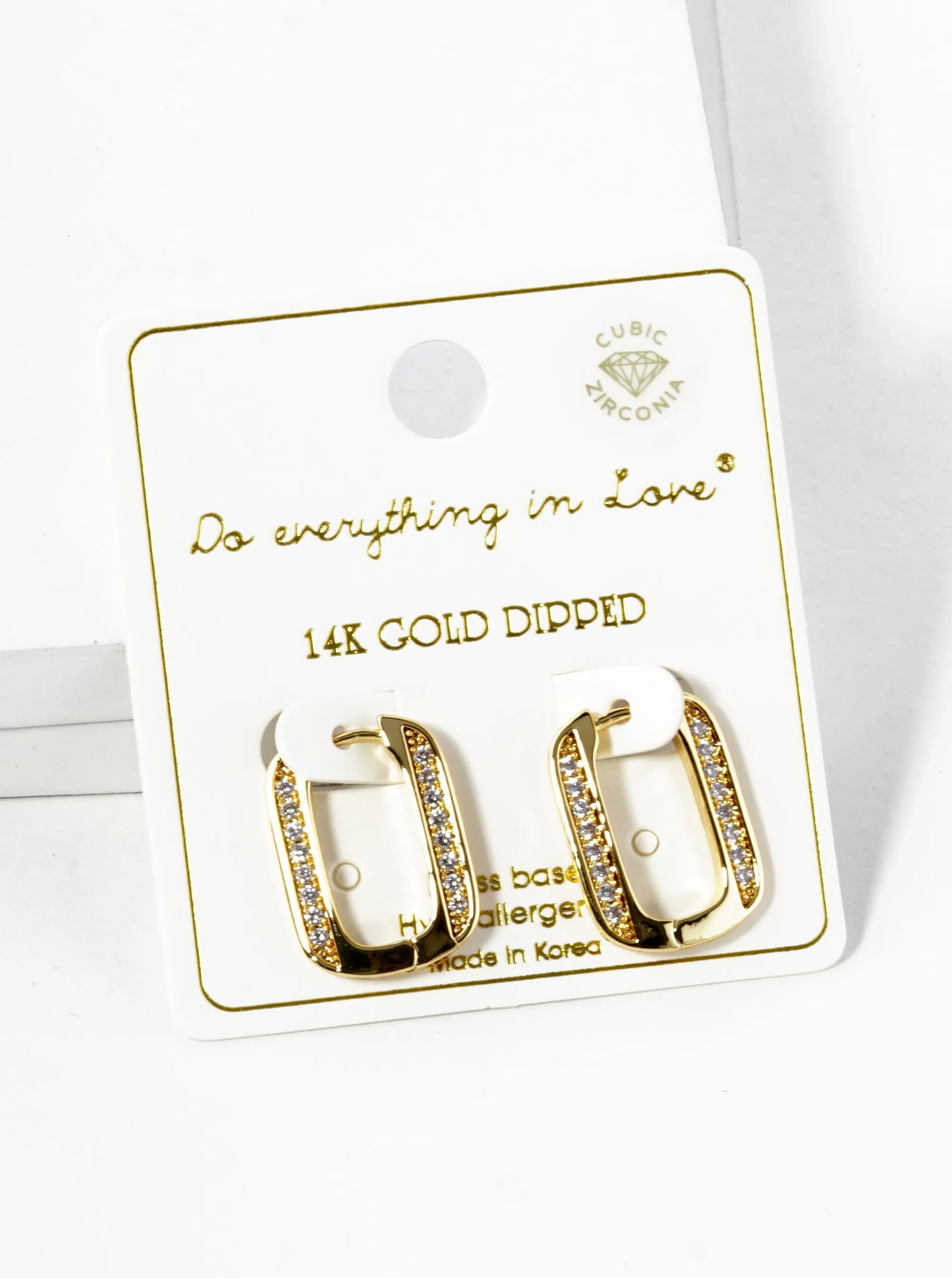 14K Gold Dipped CZ Pave 20mm Huggie Hoop Earrings