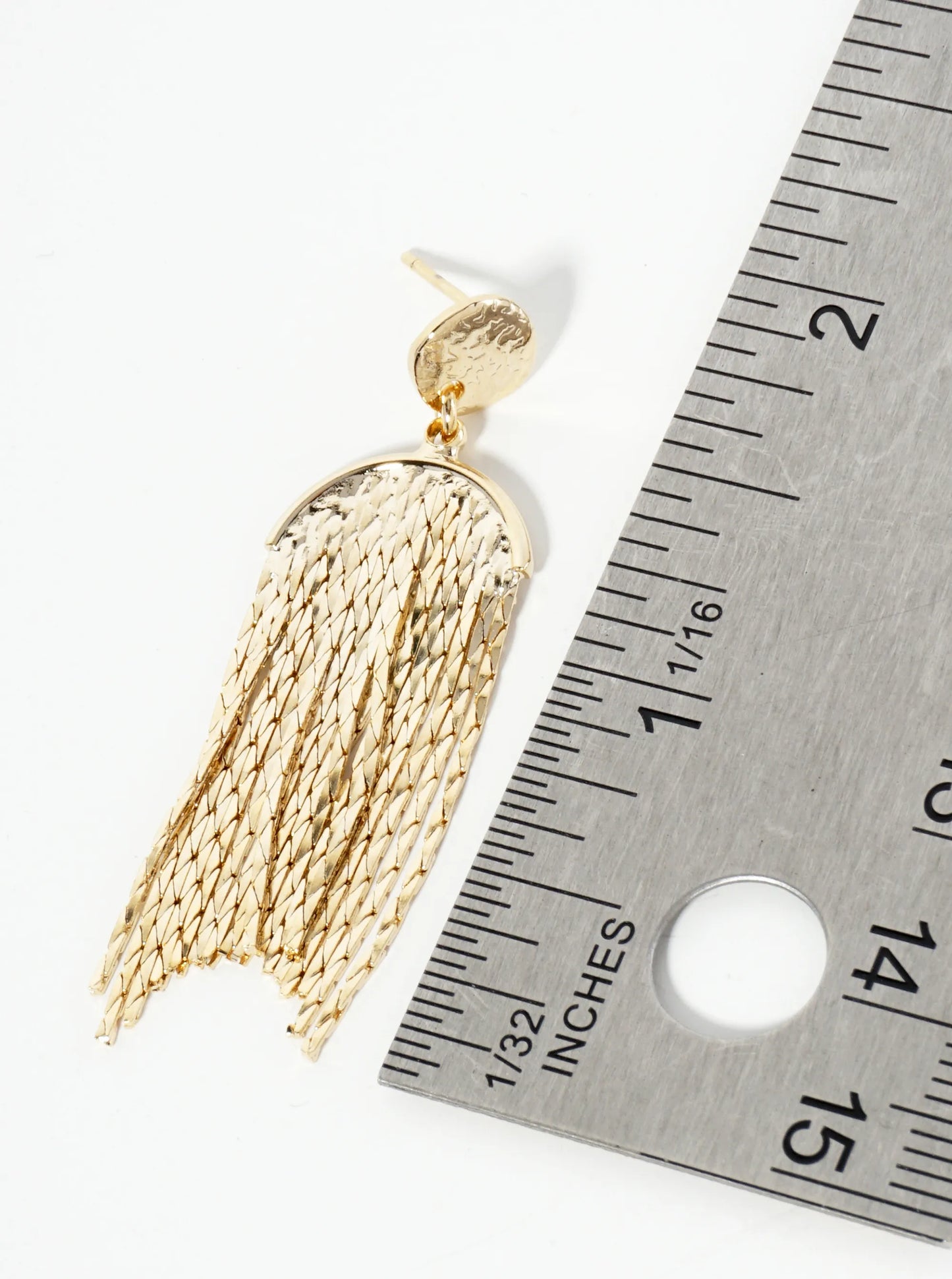 14K-Gold-Dipped Chain-Link Geometric Drop Post Earrings