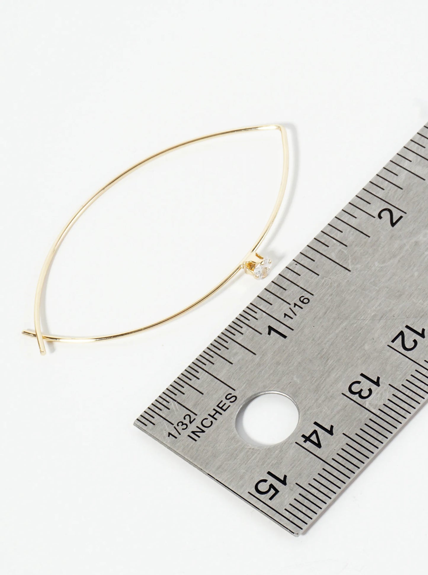 14K-Gold-Dipped Crystal Accent Wire Hook Earrings