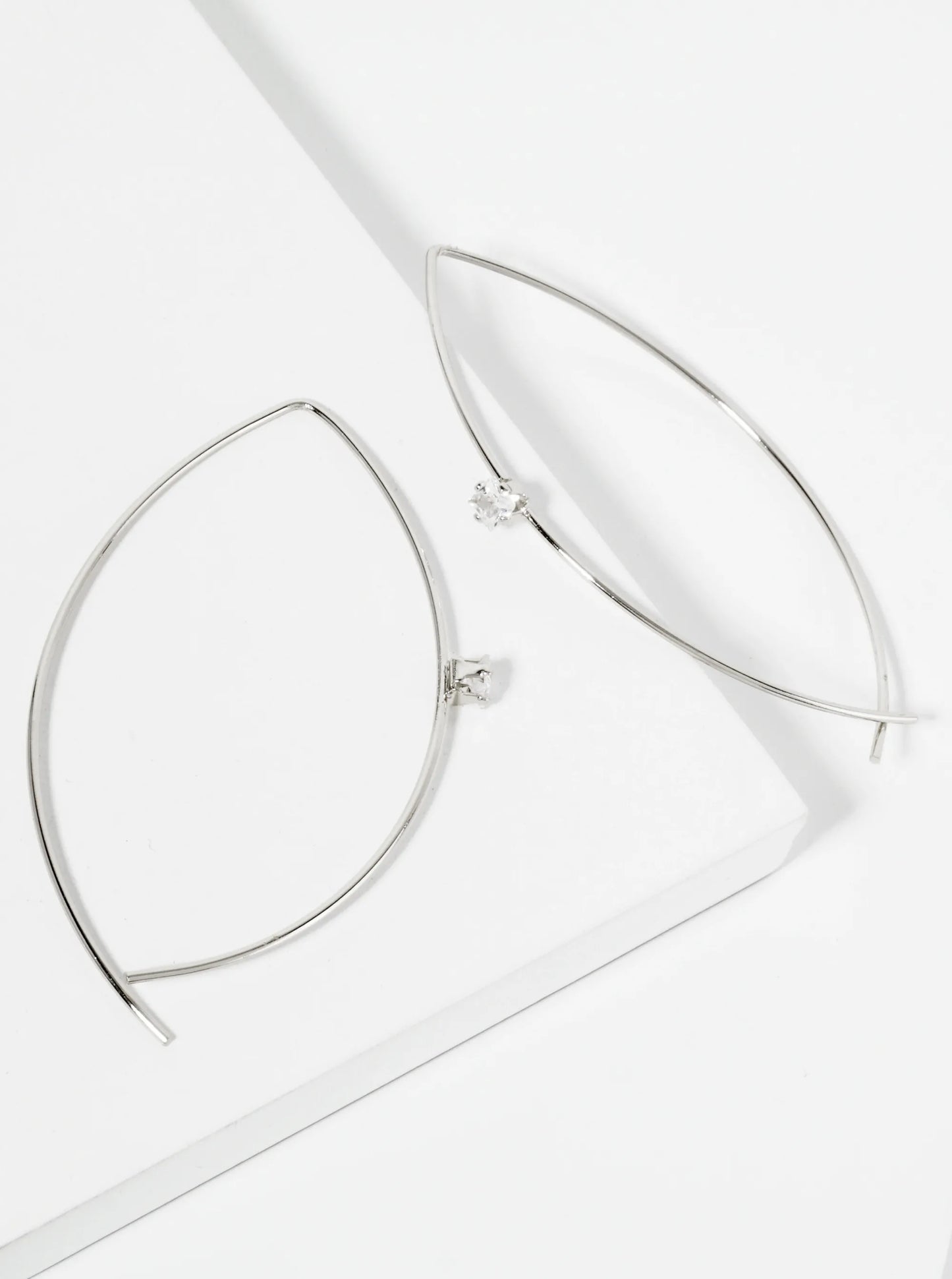 14K-Gold-Dipped Crystal Accent Wire Hook Earrings