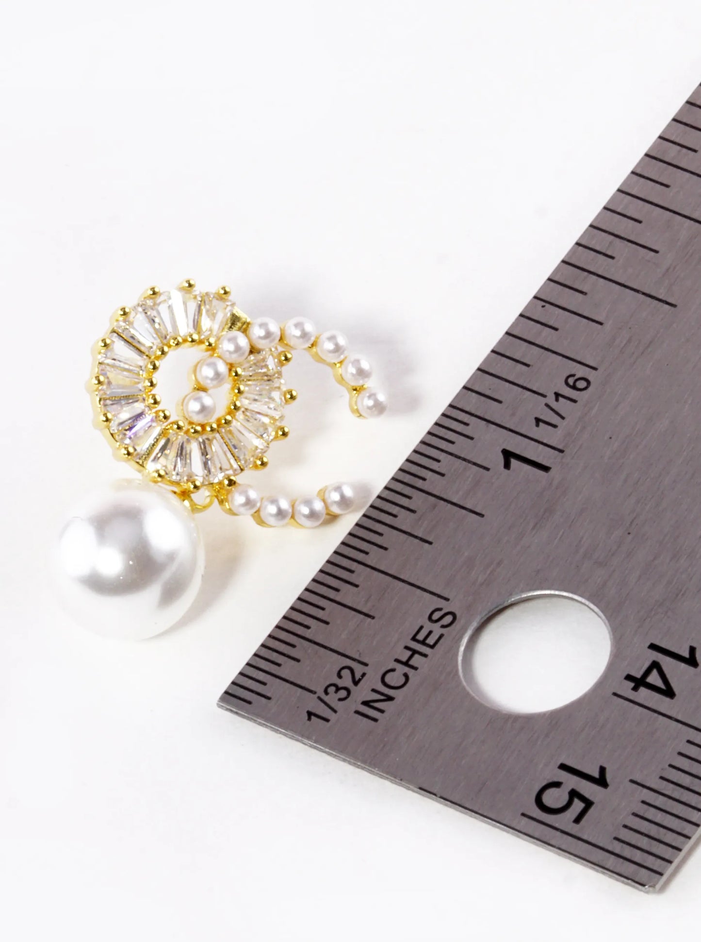 14K Gold Dipped Pearl Bead Drop OC Post Earrings