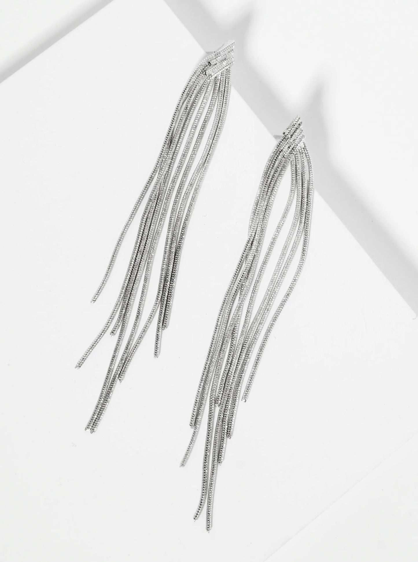 14K-Gold-Dipped Snake Chain Multi-Row Statement Earrings