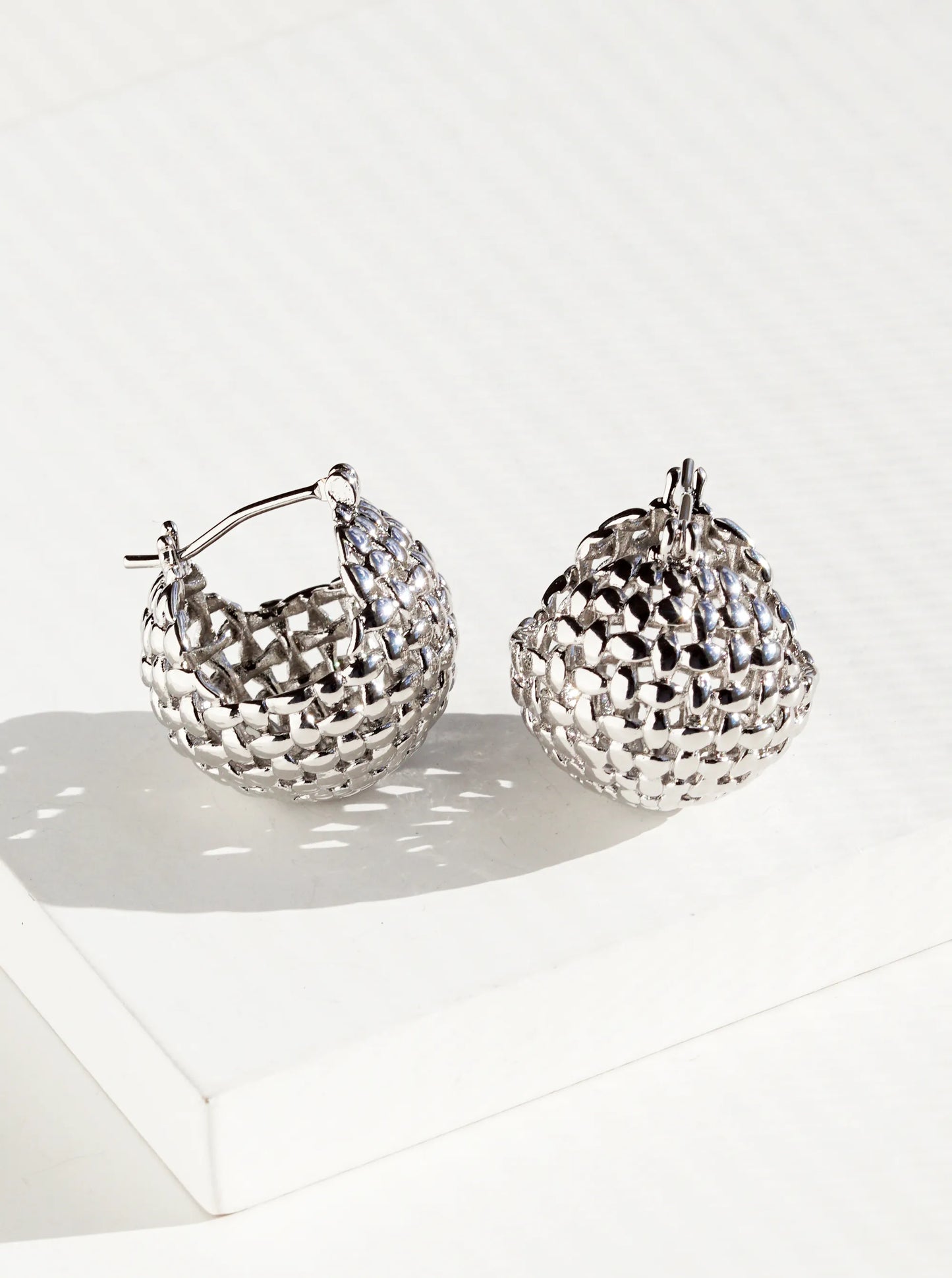 14K Gold Dipped Textured 20mm Ball Hoop Earrings