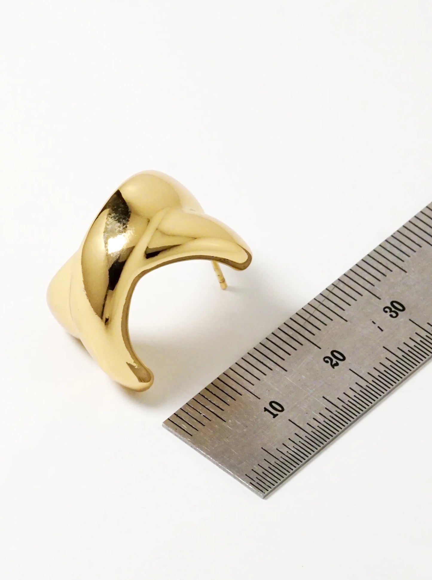14K Gold Dipped X Shape Bold Hoop Earrings