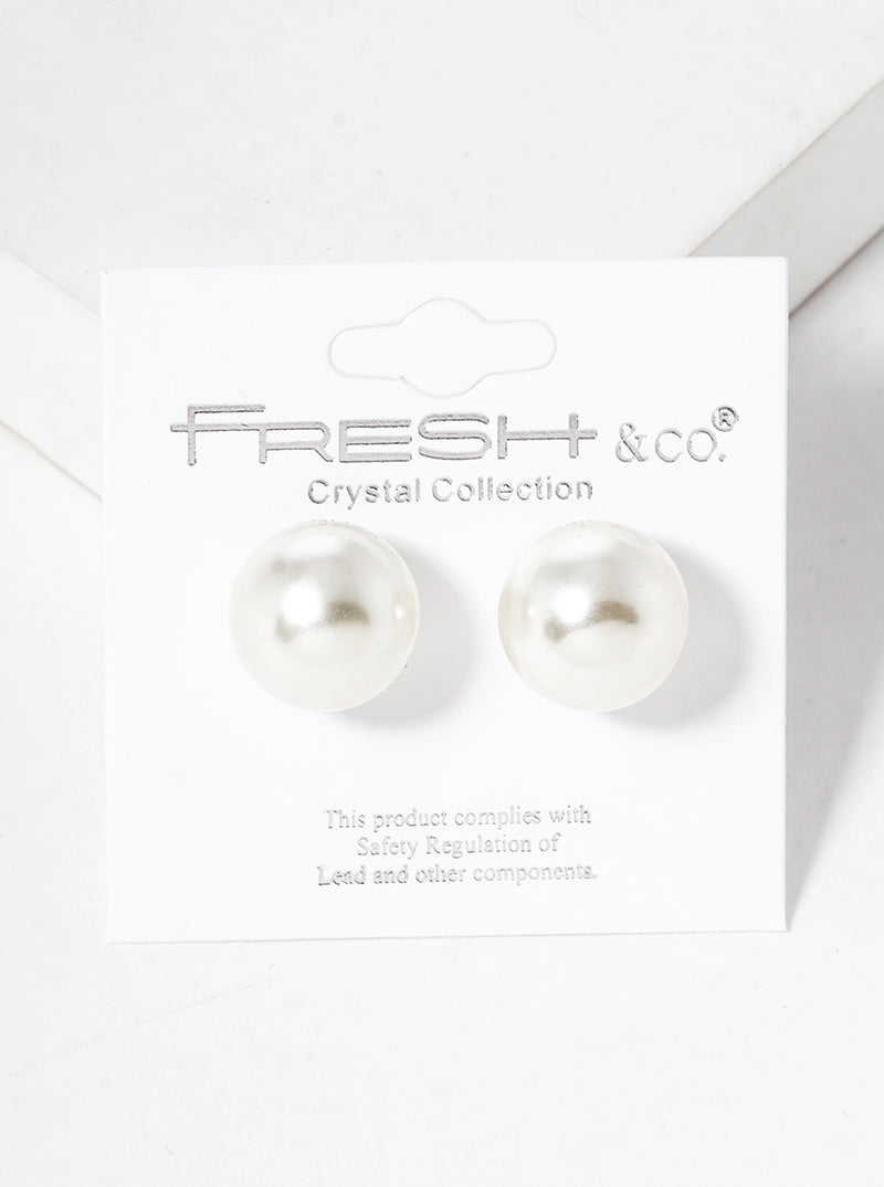 12mm Pearl Post Stud Earrings