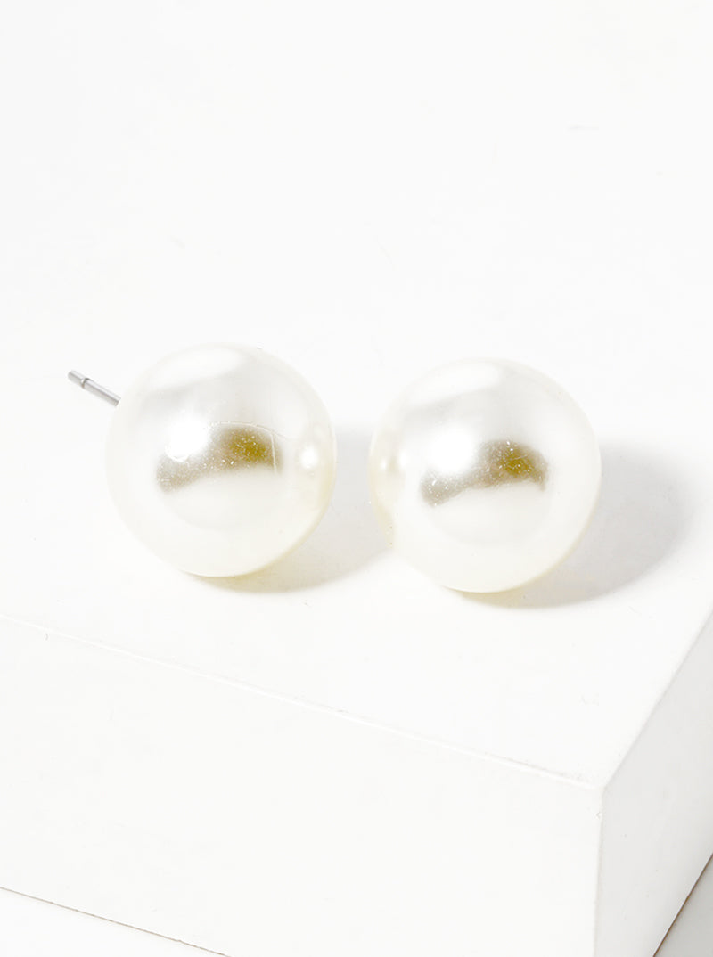12mm Pearl Post Stud Earrings