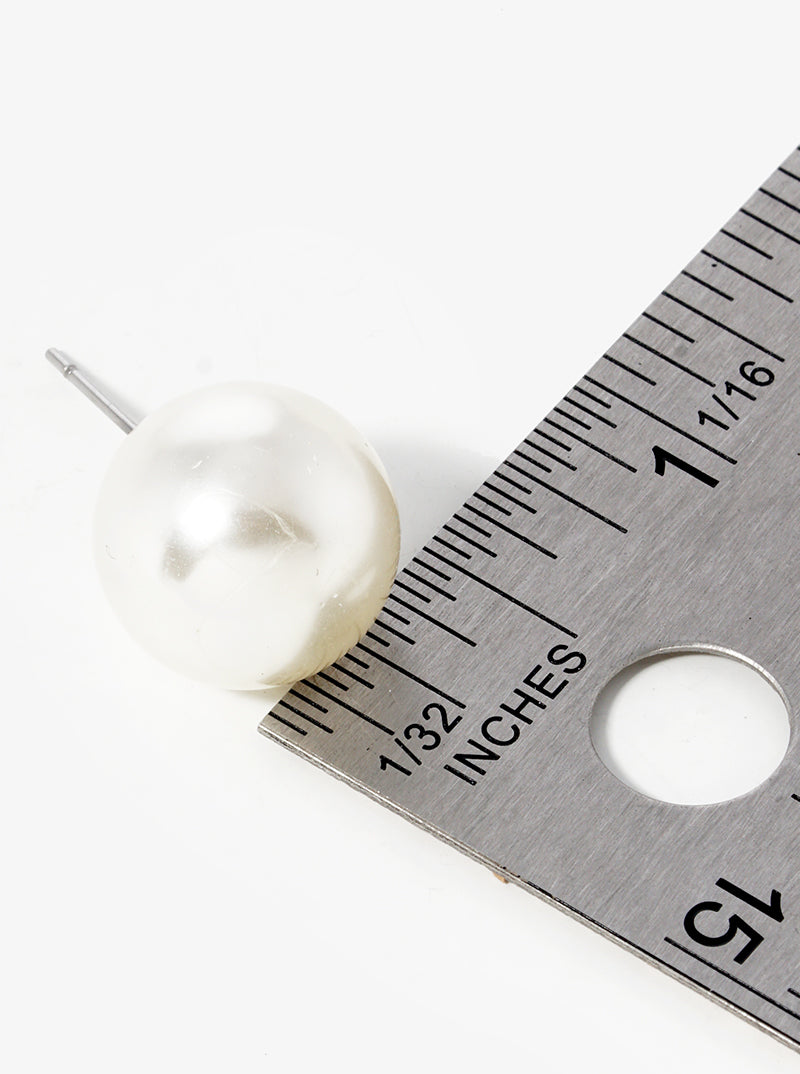 12mm Pearl Post Stud Earrings