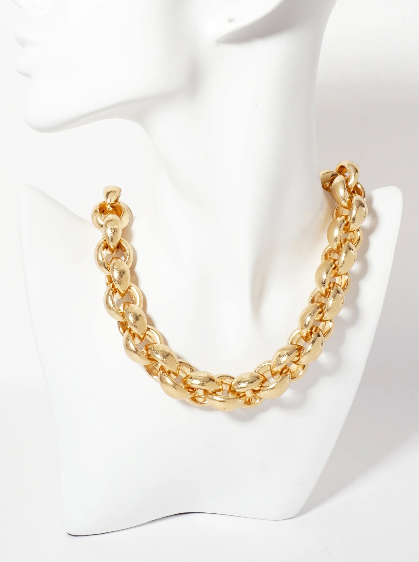 15mm Hollow Circle Chain Statement Necklace